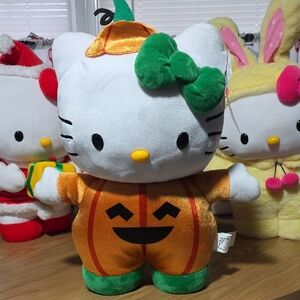 Hello Kitty Halloween Plush in Orange and Green